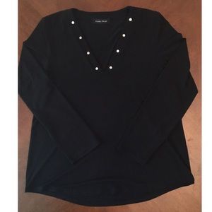 Black V-Neck Top Ivanka Trump